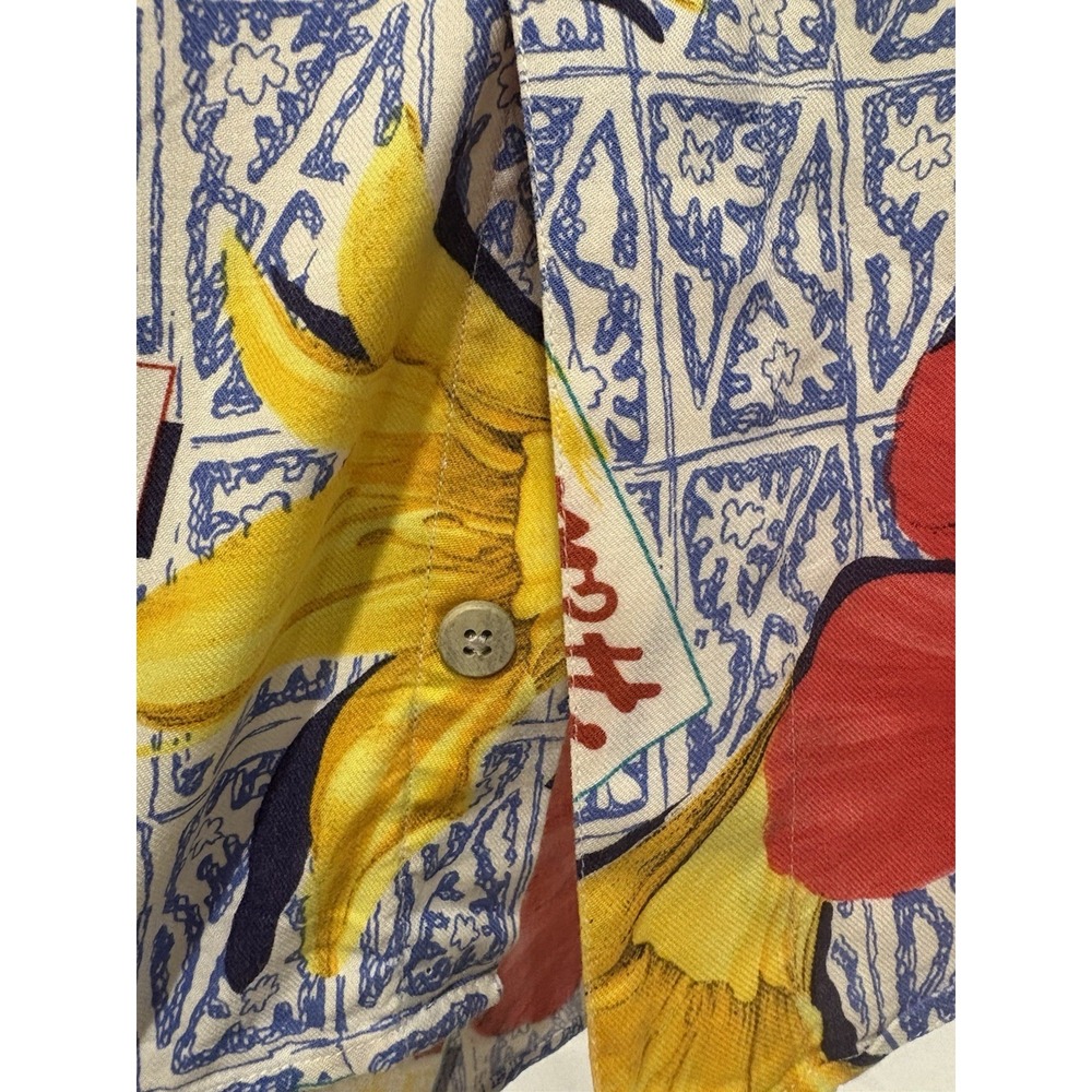 Vintage 90s Alexander Julian Colours Floral Hawaiian Shirt Men XL Button Up - Picture 10 of 11